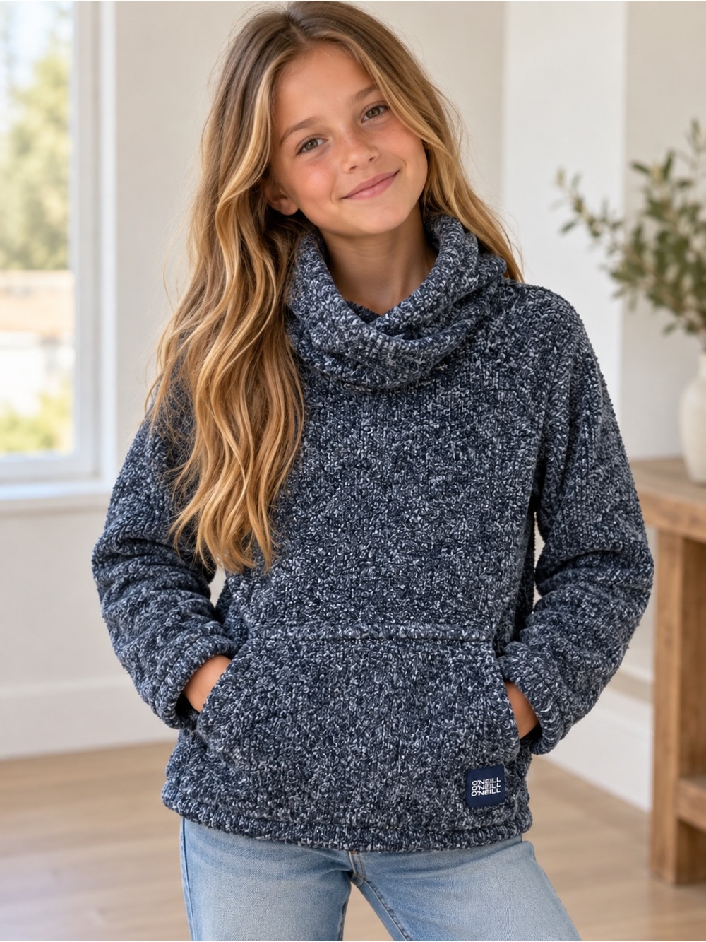 O'Neill Kids Medium Cozy Fleece Cowl Neck Hoodie